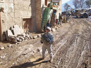 Haass on duty in Afghanistan in 2008.