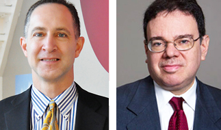 Sports and Alternative Investments will receive extra attention at the Gabelli School thanks to GSB faculty members Kevin Mirabile (left) and Mark Conrad (right). Photos by Janet Sassi