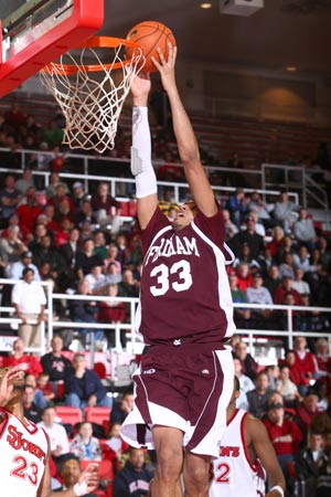 2010 A-10 Rookie of the Year Chris Gaston will lead the Rams in four marquee matchups at the Izod Center. Photo courtesy of Fordham Athletics
