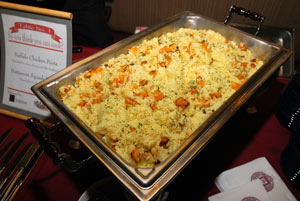 Buffalo Chicken Pasta set taste buds a-twittering in this year’s Fordham cooking contest.  Photo by Nina Romeo
