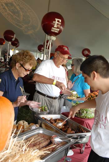 It was food, fun and Fordham at Homecoming Under the Tent, as alumni returned to campus to enjoy the weekend festivities. Photo by Chris Taggart