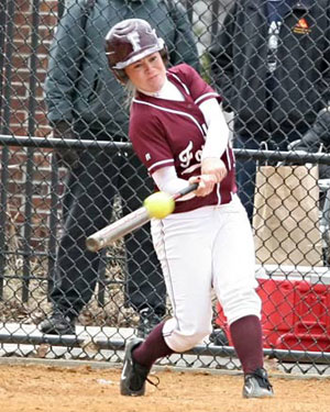 Junior softball player Allison Storc was named First Team All-Mid Atlantic Region. Photo by Vincent Dusovic