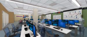 A rendering of the Gabelli School of Business Bloomberg computer lab.