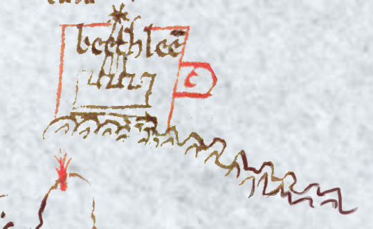 Bethlehem, as shown on the 13th century map.