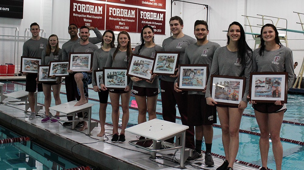 Swimming And Diving Has Historic Senior Day By Sweeping Umass