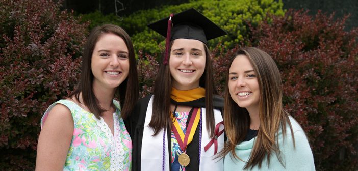 Abby, Shannon, and Emily Harman are all graduates of the Gabelli School of Business.