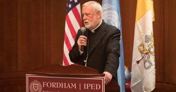 CAPP/Fordham Dinner to Welcome His Excellency Archbishop Paul Ricard Gallagher, Secretary for Relations with States and Head of the Holy Seeís Delegation to the Opening of the 72nd UN General Assembly. 9/25/17 Photo by John O'Boyle