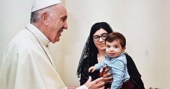 Pope Francis and baby