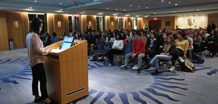 Fordham students share personal stories at the inaugural Our Story event on Nov. 15. 