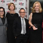 Kacie Candela, second to the right, recipient of the WFUV Award for Excellence in News Journalism.