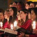 Fordham Women's Choir with candles
