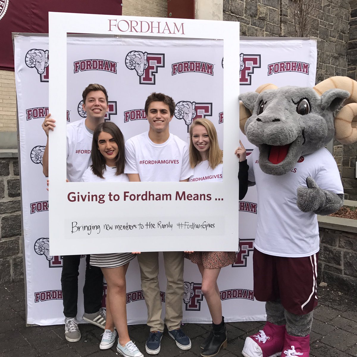 Last year, orientation coordinators were one of many Fordham groups that participated in Fordham's Giving Day.