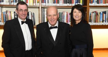 Founder's Honoree William Loschert is flanked by George Maher, Anne-Marie Harvey