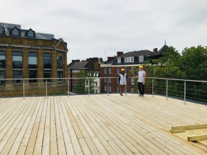 The rooftop terrace
