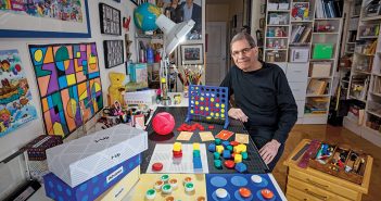 Howard Wexler, inventor of the game Connect 4, in his home studio