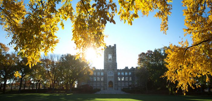 Keating Hall in the fall