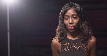 Actress and Fordham Theatre alumna MaYaa Boateng in the Veronica Lally Kehoe Studio Theatre at Fordham