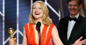 Patricia Clarkson accepts her Golden Globe