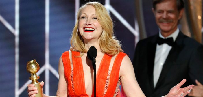 Patricia Clarkson accepts her Golden Globe
