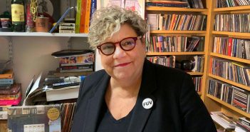 Rita Houston in her office at WFUV