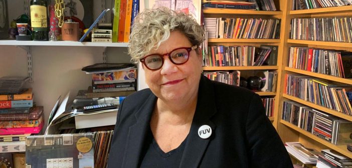 Rita Houston in her office at WFUV