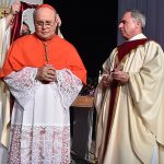 Archbishop Jaime Lucas Cardinal Ortega y Alamino celebrates mass at Fordham in 2015.