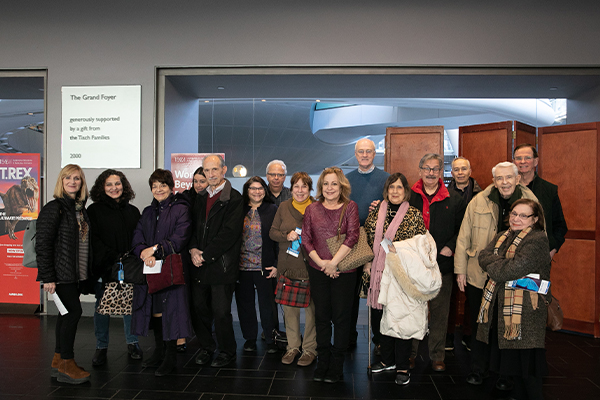 The alumni and friends group with Robert J. Reilly, seventh from right.