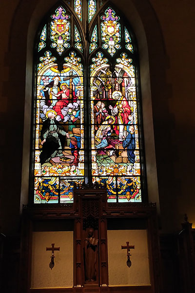 stained-glass windows in University Church