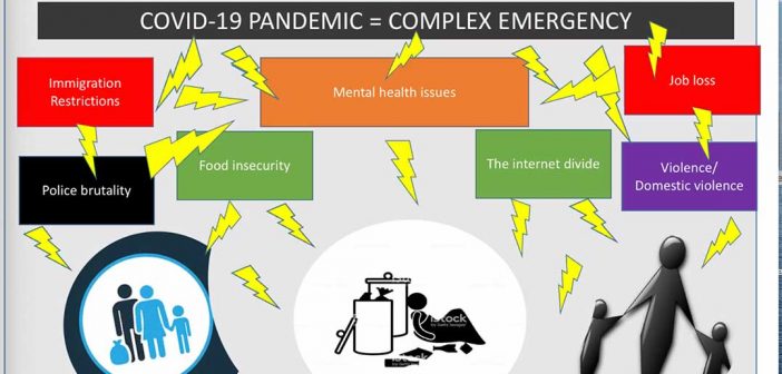 A graphic that explains the different impacts of the COVID-19 pandemic