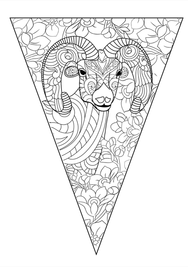 Ram coloring page