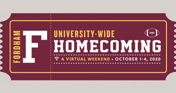 Fordham homecoming ticket graphic