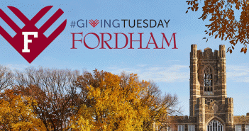 Keating in the fall with Giving Tuesday graphic