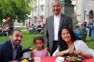 Steffano Montano, his daughter Malaya, his wife Christina Leaño and GRE Dean Faustino “Tito” Cruz,”
