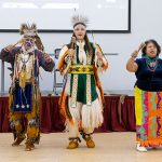Five A native American dancers