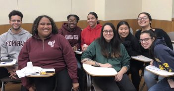 CSTEP students at a tutor-counselor training sessionfa in spring 2019.