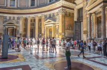 Interiors and details of Pantheon, the ancient temple of all the gods