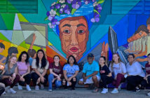 Students painted a mural during a Global Outreach trip to Puerto Rico