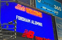 Fordham Alumni on a Mets Video Board