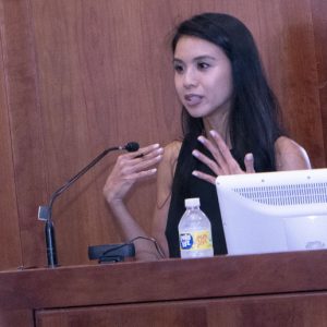 Roxanne Garcia-Quiñonez, FCLC '08, Fordham Law '16, associate at Eversheds Sutherland LLP, moderated the discussion.