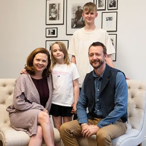 Tania Tetlow with her daughter, stepson, and husband