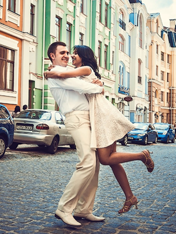 Alex and Priya in Kyiv on their wedding day, June 26, 2014