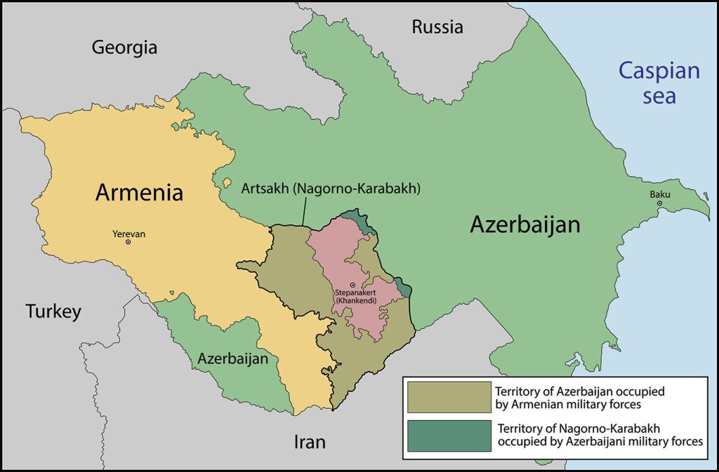 A map of Nagorno-Karabakh