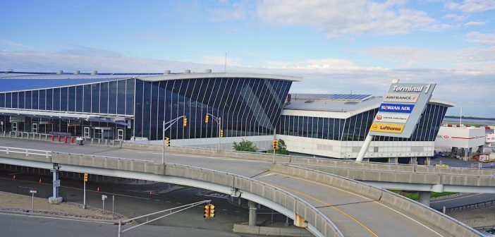 View of the outside of Terminal 1 at the John F. Kennedy International Airport (JFK)