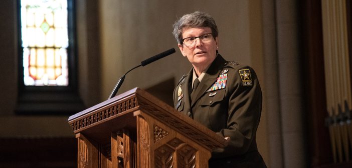 Speaker at Fordham's 2023 ROTC and NROTC commissioning ceremonies