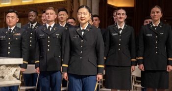 At Commissioning Ceremonies, Cadets Urged to Inspire Others and Make the Hard Choices