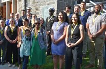 Graduating student veterans at the 2023 Yellow Ribbon Medallion and Bell Ringing Ceremony