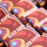 Block Party branded coozies