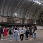 Students standing in the Kingsbridge Armory