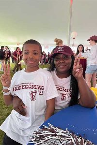 Doryce Hargett, MC ’08, with her son.