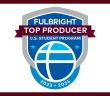 Fulbright badge graphic saying Top Producer